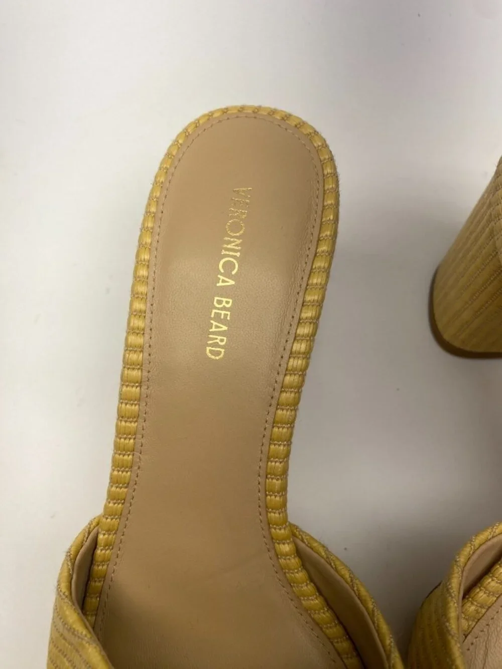 Veronica Beard Womens Dali Raffia Natural Platform Sandal Sz  8